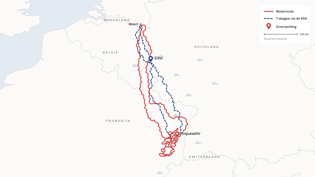 routekaart Vogezen